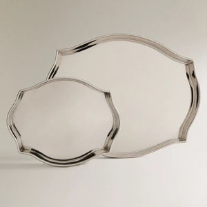 Bandeja de Metal para Hoteles, Bandeja de Servicio Decorativa de Acero Inoxidable, Bandeja de Servicio para Catering en Emiratos Árabes Unidos, Bandeja de Servicio para Restaurantes de Hoteles - Product Image 1