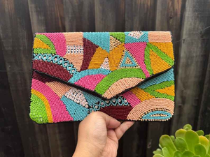 Floral design Hand Beaded <b>clutch</b> <b>bag</b> colorful <b>clutch</b> Beaded purse Summer <b>bags</b> <b>wedding</b> purse Evening <b>black</b> by glowin fashion - Product Image 5