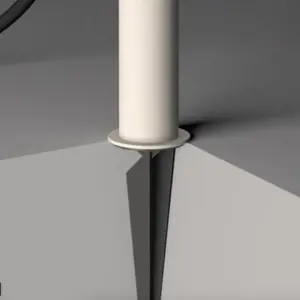 Lampe LED d'extérieur MartinaSpikes pour jardin, alimentation solaire 220V AC, 5W, économie d'énergie, lumière blanc chaud, couleur RGB, aluminium, IP65 - Product Image 6