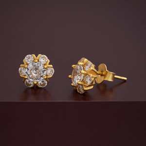 92.5 <b>Silver</b> <b>Stud</b> <b>Earrings</b> Cute Religious Diamond Flower Design for Wedding or Gift Model No. 183022 - Product Image 5