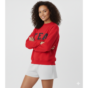 Women <b>Turtleneck</b> Sweatshirt Blue Mountain Print Regular Fit Long Sleeve Casual Knitted Trackstar OEM Private Label - Product Image 5