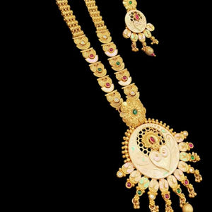 ENSEMBLE DE BIJOUX INDIENS TRADITIONNELS ET À LA MODE EN CUIVRE ENSEMBLE DE BIJOUX DE MARIAGE POUR FEMMES BOUCLES D'OREILLES ET COLLIER - Product Image 1