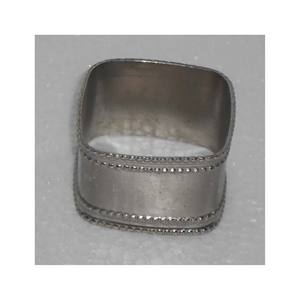 Newly Handmade Silver Color <b>Napkin</b> Holder Ring Square-shaped Decorative Wood Restaurant Hotel Use Newest Design Wedding Table - Product Image 2