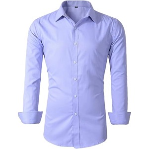 Camisas de Vestir Personalizadas para Hombre, 100% Algodón Poliéster, Manga Larga, Estilo Formal, Casual, de Negocios - Product Image 1