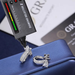 Nouveau 925 Sterling Silver 5mm D Couleur Moissanite Diamant Amovible Stud Piercing Boucles D'oreilles Pour Les Femmes - Product Image 4