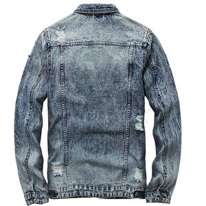 2025 couleur personnalisée tenue décontracté hommes jean veste Streetwear nouvelle mode confortable hommes jean veste prix raisonnable OEM - Product Image 2