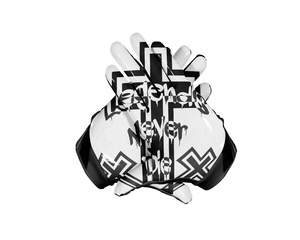 Vente en gros de gants larges super collants de football américain gants de Fielding avec logo personnalisé avec poignées pour le rugby par temps froid - Product Image 3