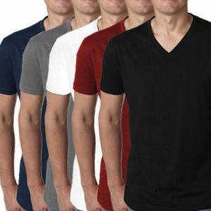 Next Level Apparel <b>Men's</b> Premium Cotton Blend V-Neck T <b>Shirt</b> <b>Dark</b> Heather <b>Grey</b> T <b>Shirts</b> Crew Neck Fitness T <b>Shirt</b> - Product Image 4