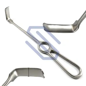 Retrator dental langenbeck 40x11mm 21cm, para retrátil, cirurgia oral, de aço inoxidável, instrumentos cirúrgicos