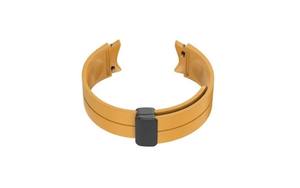 Bracelet de montre sport Galaxy unisexe jaune GL001, résistant à l'eau, en silicone souple, léger et durable, boucle magnétique en acier inoxydable 20-22 mm - Product Image 5