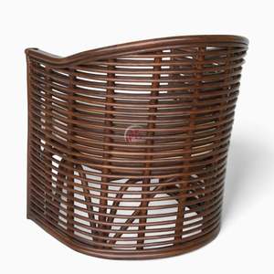 Chaise longue d'intérieur en rotin brun Chaise avec accoudoirs en rotin Chaise en rotin pour meubles de salon au meilleur prix du marché - Product Image 3