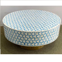 Table basse à incrustation d'os faite à la main, meilleure qualité, incrustation de nacre, Table basse indienne, incrustation d'os
