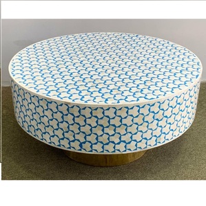 โต๊ะกาแฟฝังกระดูก,โต๊ะกาแฟแบบฝังกระดูกทำมือสไตล์อินเดียสำหรับคุณแม่ฝังมุก - Product Image 2