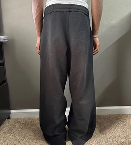 Pantalon de survêtement large pour homme, taille élastique, en coton, décontracté, style automne, tissu tricoté respirant - Product Image 3