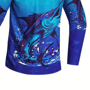 Camiseta de Pesca de Manga Larga con Diseño de Marlin, Personalizable, Transpirable, de Poliéster, Cómoda, para Exteriores, la Más Vendida para Hombre - Product Image 6