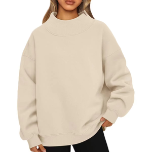 Women's Oversized <b>Fleece</b> <b>Sweatshirt</b> 100% Cotton Eco-Friendly Winter Casual Pullover High Quality Breathable Women <b>Sweatshirt</b> - Product Image 5