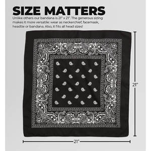 Bandana de algodón con estampado de Paisley clásico y sombreros multiusos para exteriores Bandana de moda con diseños coloridos - Product Image 2