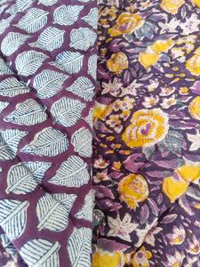 Colcha Razai de Algodón Hecha a Mano, Cálida para Invierno, con Estampado de Bloques, Estilo Boho - Product Image 3