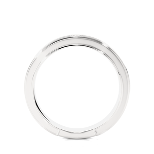 Bague en moissanite ronde de 1 carat avec sertissage en canal en argent, élégantes bagues en moissanite pour femmes - Product Image 2