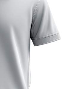 <b>Men</b> light <b>silver</b> polo <b>shirt</b> short sleeve soft cotton breathable fabric plain classic fit ideal for casual sports and office wear - Product Image 6