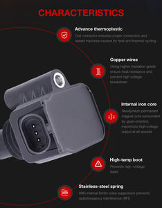 Bobina de Encendido Roja para Auto para <span class=keywords><strong>Fiat</strong></span> 500 para Abarth 500T 500L 500X <span class=keywords><strong>124</strong></span> 68308653Aa Bobinas de Encendido Clásicas de Carreras Rojas - Product Image 5