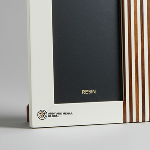 Marco de fotos de madera rayado verde menta y marrón diseño moderno hecho a mano instalación de pared ecológica característica creativa - Product Image 6