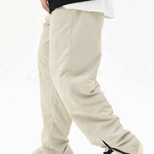 กางเกงผ้าฝ้ายขาบานสำหรับผู้ชายกางเกงลำลองเอวกลางยางยืดสไตล์สตรีทแวร์คุณภาพสูงสำหรับฤดูร้อนบริการ OEM ตามสั่ง - Product Image 3