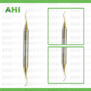 Juego de 7 Curetas Gracey con Mango Hueco para Periodoncia, Color Dorado, Instrumento Quirúrgico Manual para Rellenos Dentales de Composite, Doble - Product Image 4