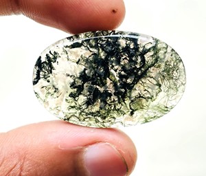 Cabochon d'agate de mousse naturelle de meilleure qualité cristal de pierres précieuses poli pour la guérison pour les accessoires de fabrication de bijoux - Product Image 2