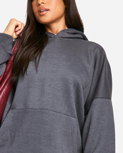 Haute qualité surdimensionné 100% coton dames survêtement été tenue décontracté streetwear logo personnalisé épaule tombante femmes ensemble de jogging - Product Image 3