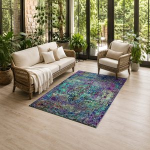 <b>RUGS</b> DEPOT LXDP-0997 Wholesale Multicolor Neutral Traditional Oriental Digital Printed Machine Washable <b>Chenille</b> <b>Rug</b> Non Slip - Product Image 6