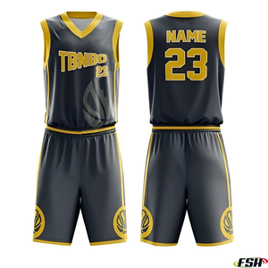 Camiseta de baloncesto personalizada Ropa de baloncesto Diseños uniformes 100% poliéster Patrón de equipo juvenil Conjuntos de sublimación - Product Image 4