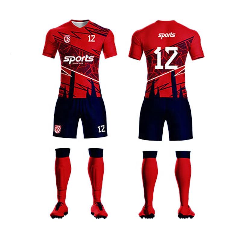 Plain Red Football Jersey High Quality New Design