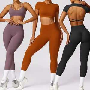 Conjuntos de fitness personalizados de alta calidad para mujer, tops a medida, sujetadores, mallas, conjuntos de Yoga, equipo de Yoga personalizable - Product Image 1