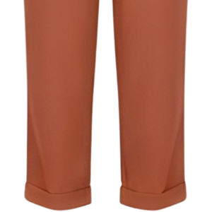 Pantalon droit décontracté pour femme en toile respirante à séchage rapide avec cordon de serrage, 100% coton, taille mi-haute - Product Image 3