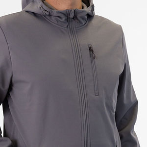 Veste Softshell pour homme, prix de gros OEM, vêtements de plein air de haute qualité, design à capuche et fermeture éclair, vestes Softshell pour homme - Product Image 2