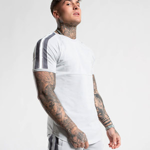 เสื้อยืดฟิตเนสของผู้ชายเสื้อยืดคอกลมแขนสั้นสำหรับผู้ชายเทรนด์สตรีทเทรนด์2025ฤดูร้อนแบรนด์100% ผ้าฝ้าย - Product Image 5