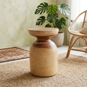 Tabouret en bois fait à la main, design moderne, chaise décorative pour la décoration de la maison ou le mobilier de salon - Product Image 5
