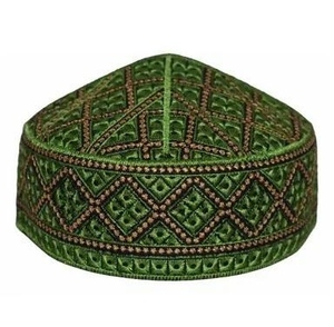 Chapeau Kufi à rayures de conception traditionnelle, unisexe, élégant, brodé, chapeau musulman de qualité supérieure, 100% coton, bonnet de prière islamique, 4 saisons - Product Image 3