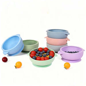 ชุดเครื่องใช้บนโต๊ะอาหารสำหรับเด็กซิลิโคนดีไซน์การ์ตูนเป็นมิตรกับสิ่งแวดล้อม6ใน1ประกอบด้วยจานช้อนส้อมถ้วยจิบ0-12เดือน - Product Image 4