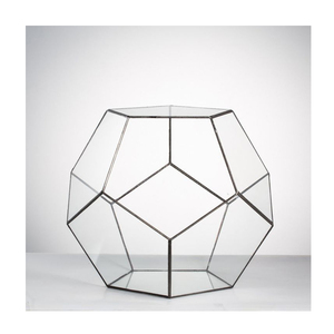 Gran oferta, producto único mejor calificado, Terrario de vidrio con borde de latón, vidrio transparente en forma de triángulo con acabado negro para decoración de bodas - Product Image 6