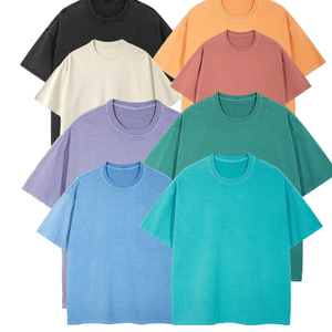 Haute qualité 240 gsm 100% coton épaule tombante t-shirt lourd blanc coton lourd impression personnalisée hommes t-shirt surdimensionné 2025 - Product Image 1