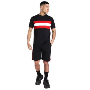 100% algodón personalizar Logo manga corta Streetwear 2 piezas para hombres algodón de secado rápido transpirable Casual y verano desgaste cómodo - Product Image 6