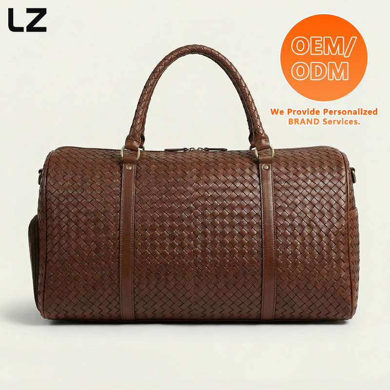 Woven Leather Brown