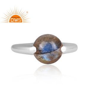 Meilleures ventes Bague en argent sterling fin avec pierres précieuses en labradorite naturelle Fabricant de bijoux personnalisés - Product Image 2