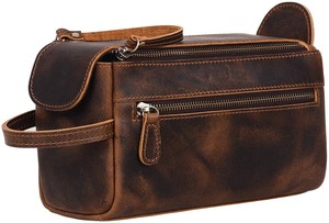 Large Luxury Genuine Leather Vintage Durable for & Cosmetic <b>Bag</b> for <b>Women</b> with Zipper Closure LTB-0085 - Product Image 6