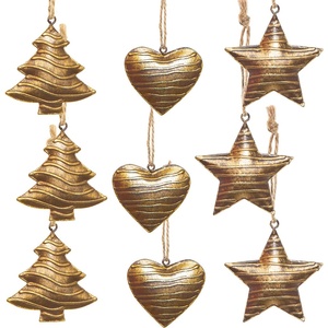 Adorno decorativo de Navidad colgante de Metal de diseño colorido para decoración festiva de árbol de vacaciones y pieza de regalo de decoración del hogar - Product Image 4