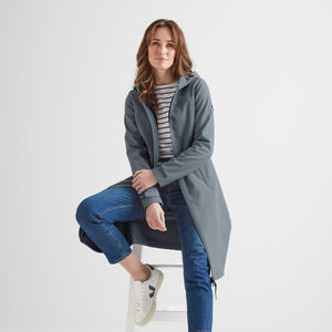 Durable Dernière Graphite Femmes Marina Extra Long Softshell Veste Manches Longues et Coupe-Vent Femmes Running Vestes D'extérieur - Product Image 4