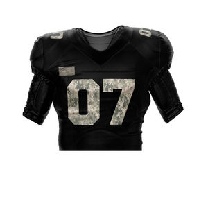 Uniforme de fútbol americano personalizado Conjuntos únicos de manga corta transpirable en talla grande Hecho en Pakistán para el equipo nacional - Product Image 4