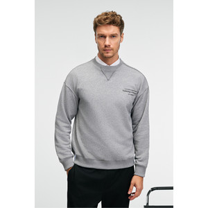Sweat-shirt imprimé en coton à col rond pour homme GRIMELANGE CASPIAN avec coutures Karyoka - Product Image 1
